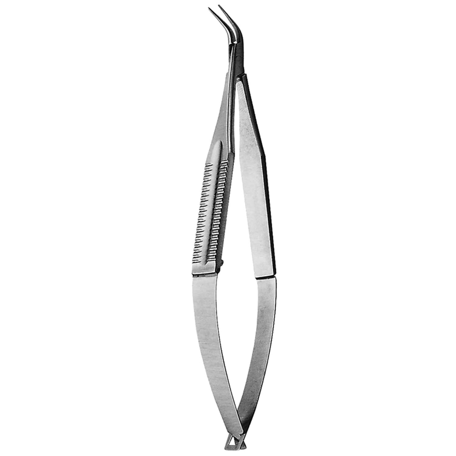 Blaydes Lens Holding Forceps, Very Delicate Narrow, Smooth Jaws, Angled 45 Degrees, 4 1/2" (11.5 Cm)